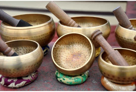 Set of 7 Chakra Hand-Beaten Singing Bowls