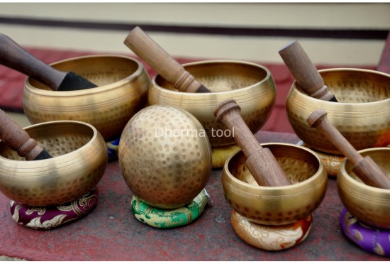Set of 7 Chakra Hand-Beaten Singing Bowls