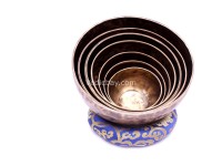 Professionally Tuned Tibetan Singing Bowl Set – 7 Chakra – Old Finish