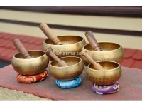 Hand Beaten Singing Bowl Set of 5 – 5 Element Healing Singing Bowl Set