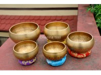 Hand Beaten Singing Bowl Set of 5 – 5 Element Healing Singing Bowl Set
