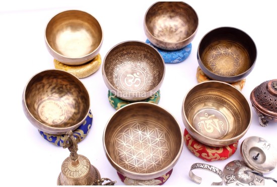 Handmade Tuned Singing Bowl Set – 7 Chakra Healing