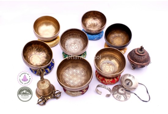Handmade Tuned Singing Bowl Set – 7 Chakra Healing