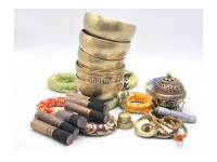 Handmade 7 Chakra Singing Bowl Set: Himalayan Healing Bowl