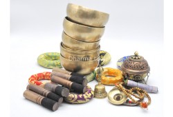 Handmade 7 Chakra Singing Bowl Set: Himalayan Healing Bowl
