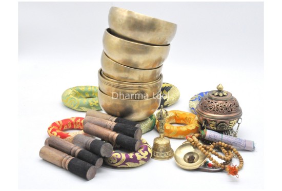 Handmade 7 Chakra Singing Bowl Set: Himalayan Healing Bowl