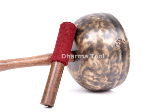Double Chalice Handle Singing Bowl Set - Two-Tone Chakra Tuned Tibetan Sound Healing Bowls