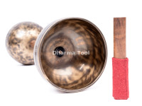 Double Chalice Handle Singing Bowl Set - Two-Tone Chakra Tuned Tibetan Sound Healing Bowls