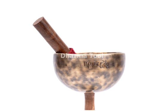 Double Chalice Handle Singing Bowl Set - Two-Tone Chakra Tuned Tibetan Sound Healing Bowls