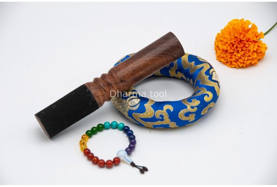 6 Inches Diameter Pure Bronze Green Tara Embossed Singing Bowl – Mantra Etched