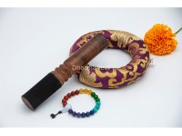 6 Inches Diameter Pure Bronze Hindu Om Embossed Singing Bowl – Mantra Etched