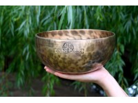 10-Inch Diameter Full Moon Singing Bowl – Hand-Hammered Tibetan Sound Healing Bowl from Nepal