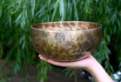 10-Inch Diameter Full Moon Singing Bowl – Hand-Hammered Tibetan Sound Healing Bowl from Nepal