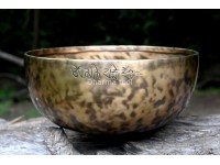 10-Inch Diameter Full Moon Singing Bowl – Hand-Hammered Tibetan Sound Healing Bowl from Nepal