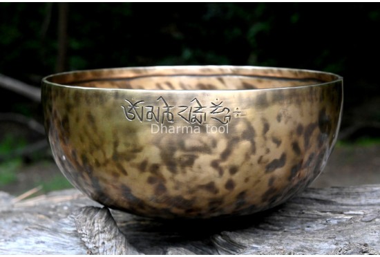 10-Inch Diameter Full Moon Singing Bowl – Hand-Hammered Tibetan Sound Healing Bowl from Nepal