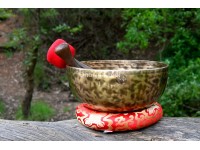 11-Inch Diameter Full Moon Singing Bowl – Hand-Hammered Tibetan Sound Healing Bowl from Nepal