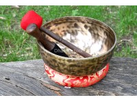 11-Inch Diameter Full Moon Singing Bowl – Hand-Hammered Tibetan Sound Healing Bowl from Nepal