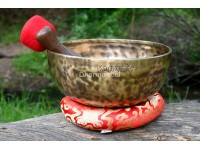 11-Inch Diameter Full Moon Singing Bowl – Hand-Hammered Tibetan Sound Healing Bowl from Nepal