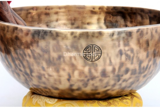 12-Inch Diameter Full Moon Singing Bowl – Large Hand-Hammered Head Therapy Bowl from Nepal