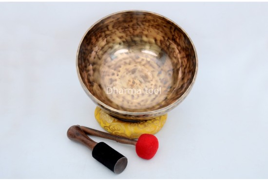 12-Inch Diameter Full Moon Singing Bowl – Large Hand-Hammered Head Therapy Bowl from Nepal