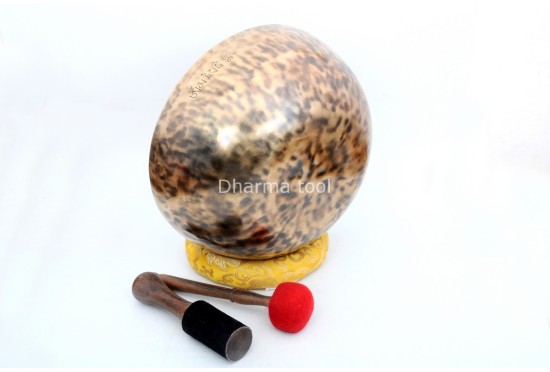 12-Inch Diameter Full Moon Singing Bowl – Large Hand-Hammered Head Therapy Bowl from Nepal