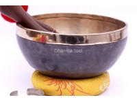 Handmade Tibetan Singing Bowl – Black & Gold Finish – Selectable Note