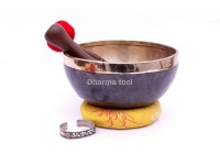 Handmade Tibetan Singing Bowl – Black & Gold Finish – Selectable Note