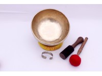 Handmade Tibetan Singing Bowl – Black & Gold Finish – Selectable Note