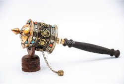 Eight Auspicious Symbol Tibetan Prayer Wheel