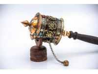 Eight Auspicious Symbol Tibetan Prayer Wheel