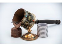 Eight Auspicious Symbol Tibetan Prayer Wheel