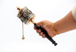 Eight Auspicious Symbol Tibetan Prayer Wheel
