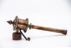 14 Inch Tibetan Mantra Prayer Wheel Handmade in Nepal