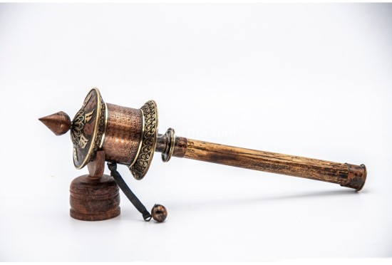 14 Inch Tibetan Mantra Prayer Wheel Handmade in Nepal