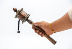 14 Inch Tibetan Mantra Prayer Wheel Handmade in Nepal