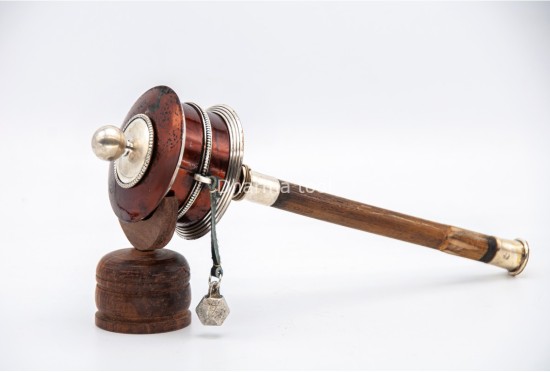 11 Inch Tibetan Mantra Prayer Wheel Handmade in Nepal