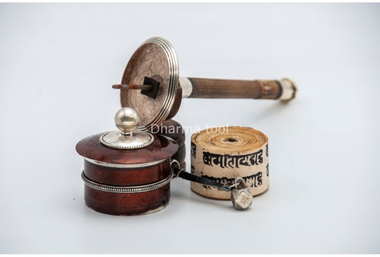 11 Inch Tibetan Mantra Prayer Wheel Handmade in Nepal