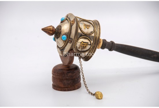 11 Inch Tibetan Mantra Prayer Wheel Handmade in Nepal