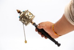 11 Inch Tibetan Mantra Prayer Wheel Handmade in Nepal