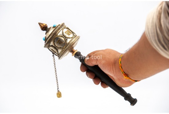 11 Inch Tibetan Mantra Prayer Wheel Handmade in Nepal
