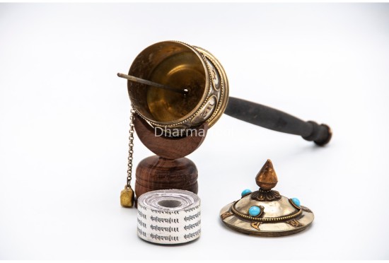 11 Inch Tibetan Mantra Prayer Wheel Handmade in Nepal
