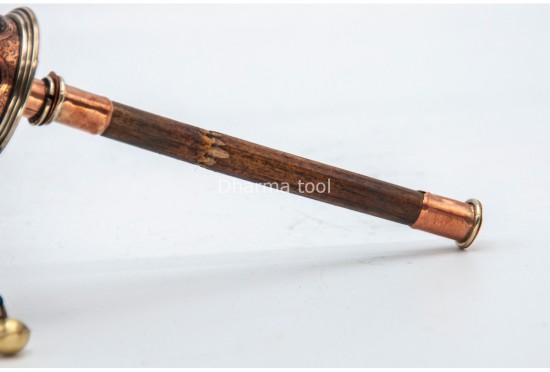 8 Inch Handheld Tibetan Prayer Wheel Handmade in Nepal