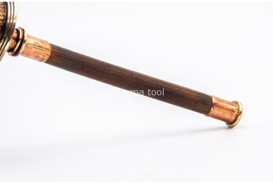 8-Inch Handheld Tibetan Mantra Prayer Wheel – Cane Bamboo Handle