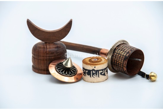 8-Inch Handheld Tibetan Mantra Prayer Wheel – Cane Bamboo Handle