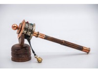 Buddhist Mantra Prayer Wheel – Bamboo Grip