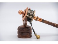 Buddhist Mantra Prayer Wheel – Bamboo Grip