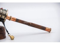 Buddhist Mantra Prayer Wheel – Bamboo Grip