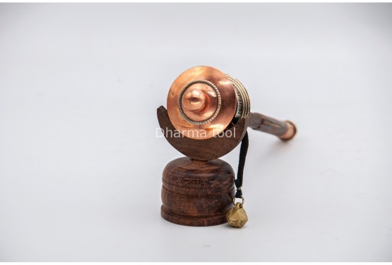 Buddhist Mantra Prayer Wheel – Bamboo Grip