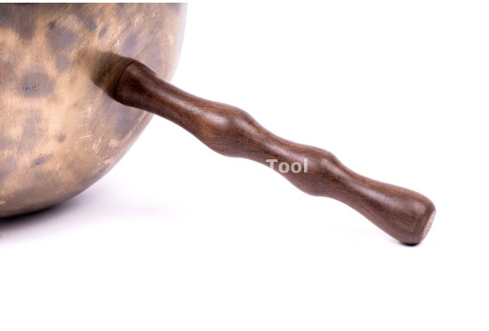 Handled Singing Bowl with Wooden Handle - Chakra Tuned Tibetan Sound Healing Bowl