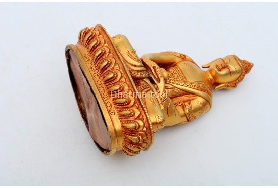 Amitabha Buddha Statue – Gold Gilded & Hand-Carved